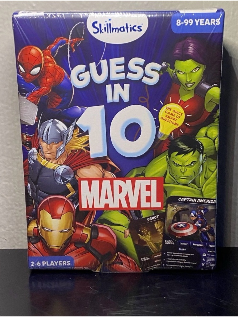 Skillmatics Guess in 10 MARVEL Card Game for 2-6 Players Ages 8-99. NEW SEALED